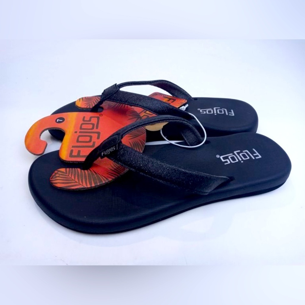 Flojos Campbell women’s Black Flip Flops Size 9 - Comfortable & Stylish